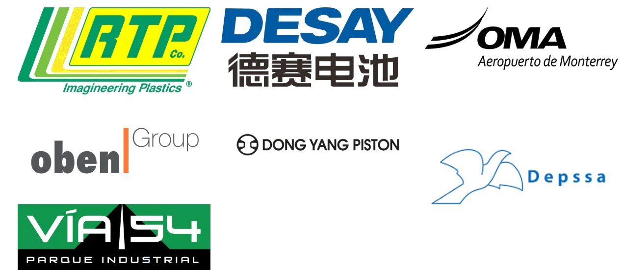 Clientes: RTP Company, Desay, OMA Aeropuerto de Monterrey, Oben Group, Dong Yang Piston, Depssa, Vía 54 Parque Industrial